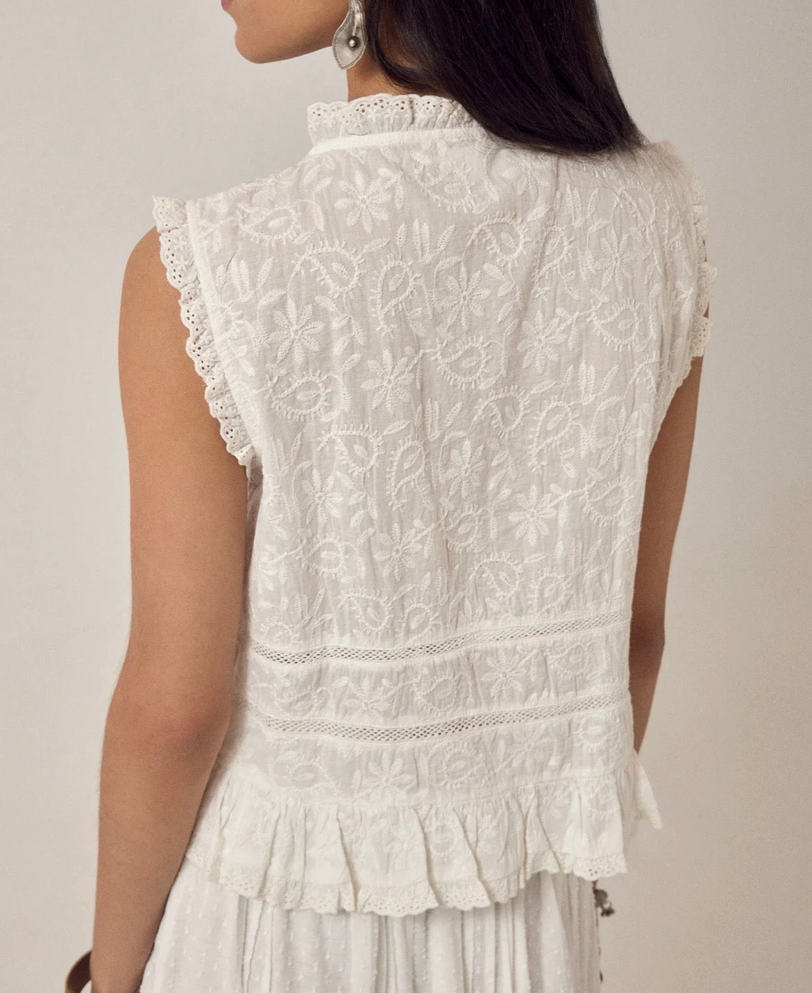 Camicia bianca smanicata Maison Hotel