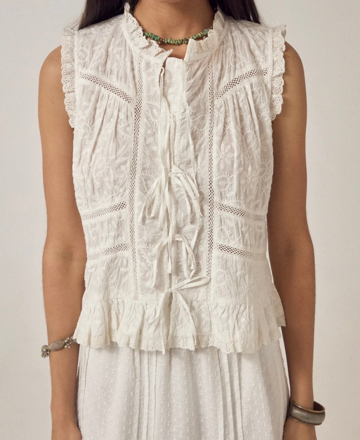 Camicia bianca smanicata Maison Hotel
