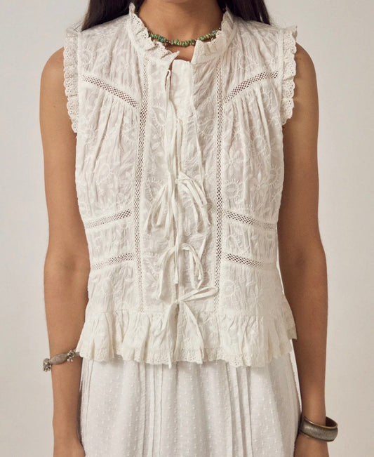 Camicia bianca smanicata Maison Hotel